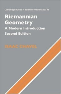 Riemannian Geometry: A Modern Introduction (Cambridge Studies in Advanced Mathematics)