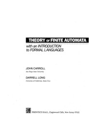 Theory of Finite Automata With an Introduction to Formal Languages